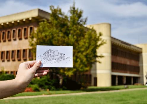 I2S Nichols Hall with building sketch